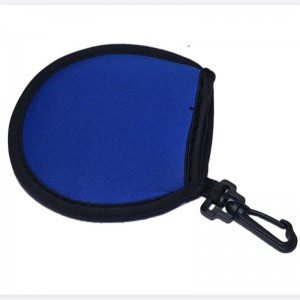 New Arrival Factory Price Waterproof Neoprene Custom Logo Color Golf Ball Pouch Holder Pocket Bags with Clip