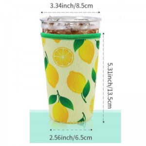 Custom high quality Ice Cream Cup Sleeve With Handle Coffee Cups Integrated Printed Cup Sleeves