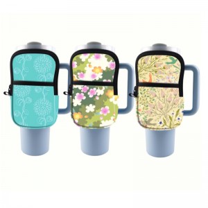Neoprene Water Bottle Pouch for 40oz 20oz 30oz, Ladies Gym Fitness Accessories with Adjustable Strap