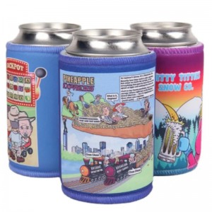 Neoprene Insulated Sublimation Beer Bags Bottles Beer Sleeve Covers Easy Carry Beverage Can Cooling Cooler