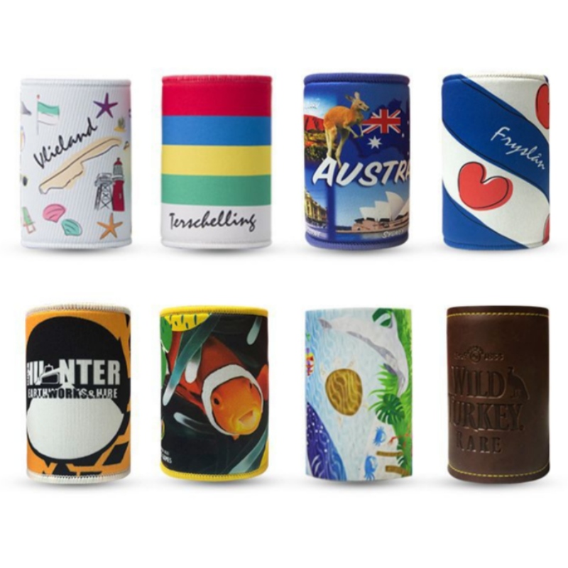 12 OZ Sublimation Neoprene Soda Beer Bottles Can Cooler Insulated Beer Can Drink Holder With Base For Cooler Wholesale Bulk